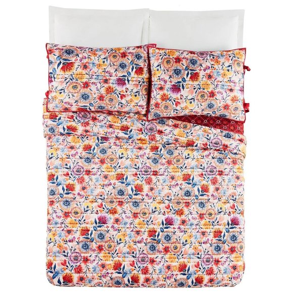 The Pioneer Woman Fluttering Fancies 2-Piece Poly-Velvet Quilt Sham Set, King - Picture 5 of 5